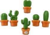 Magneetjes Cactus in terracotta-kleur potje - 2 cm (Neodymium koelkastmagneten en magneetbord magneetjes)