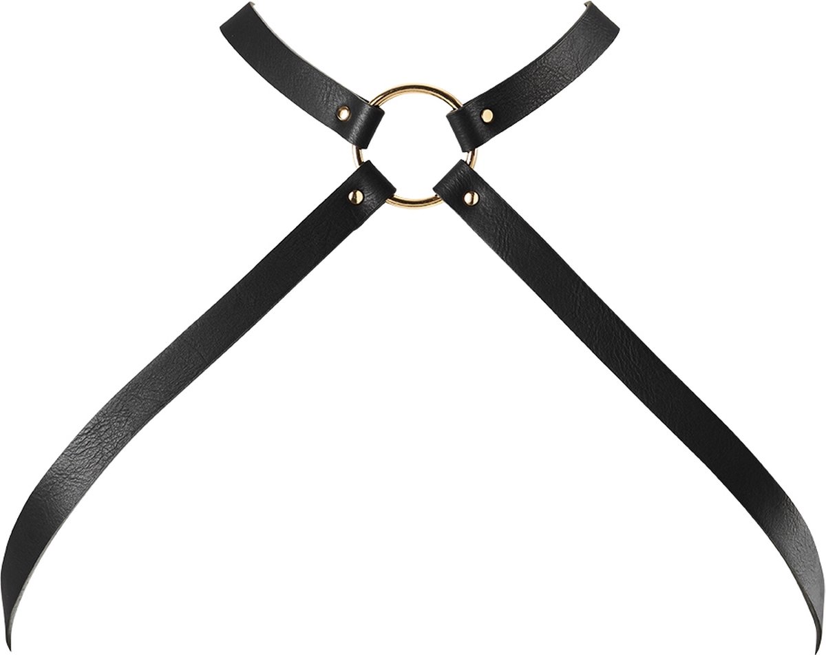 Goedkoopste Bijoux Indiscrets Maze Chest Thin Harnas - Zwart