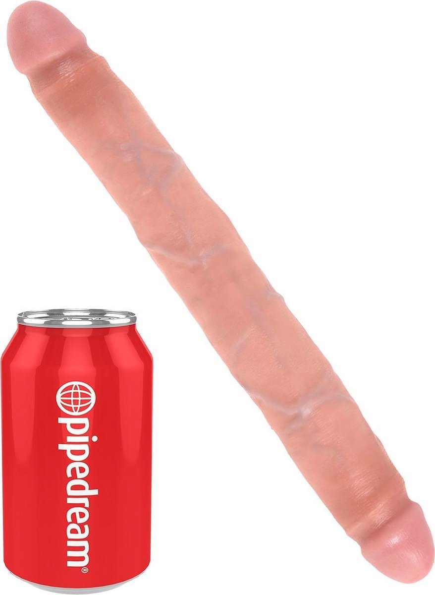 Pipedream King Cock dubbele dildo Slim Doublekin beige - 12,36 inch