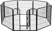 MIRA Home - Bench voor honden - Puppyren - Scheidingspaneel - Huisdier - Metaal - Zwart - 77x60