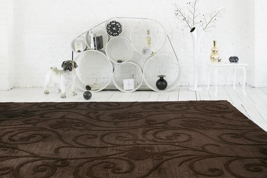 LIGNE PURE Fantasize Vloerkleed/tapijt - Bruin - 200x300