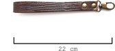 Tannery Sleutelhanger Croco BruinLeer 22 cm Oud Goud Clip