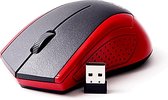 Optical mouse – Draadloze muis voor de computer 2.4GHz – Rood met Zwart