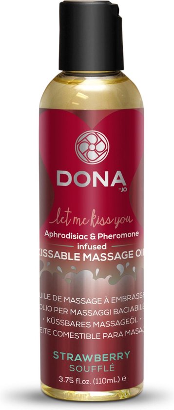 Dona Kissable Massage olie aardbei