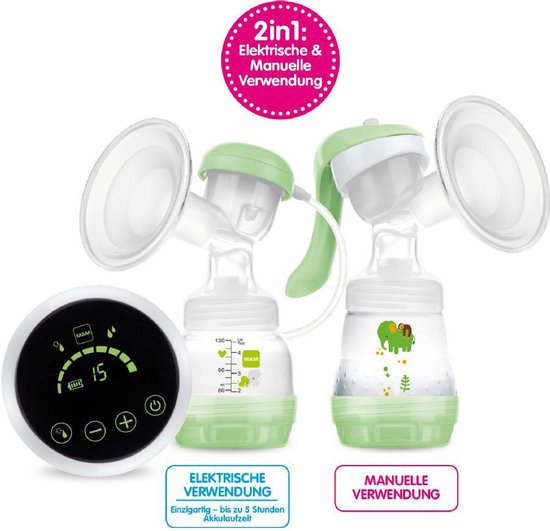  - MAM 2in1 Enkele Borstpomp Electric & Manual met stekker adaptor