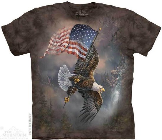 The Mountain T-shirt Flag Bearing Eagle T-shirt unisexe S