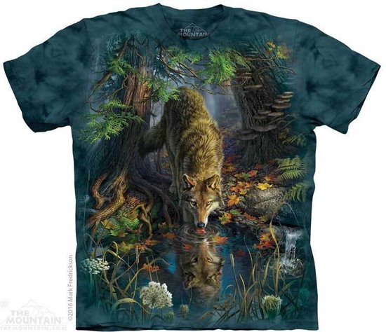 The Mountain T-shirt Enchanted Wolf T-shirt unisexe XL