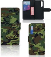 Portefeuille Xiaomi Mi 9 SE Housse avec Fermeture magnétique Camouflage Foncé