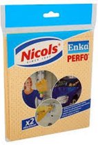 Peau de chamois Enka Perfo 40 x 35 cm - Nicols - 2 pièces