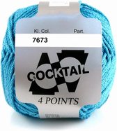 Scheepjes Cocktail Blauw 7673. PAK MET 10 BOLLEN a 50 GRAM.