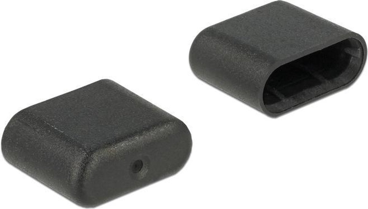 Afsluit cover voor USB-C (m) connector (10 stuks) / zwart
