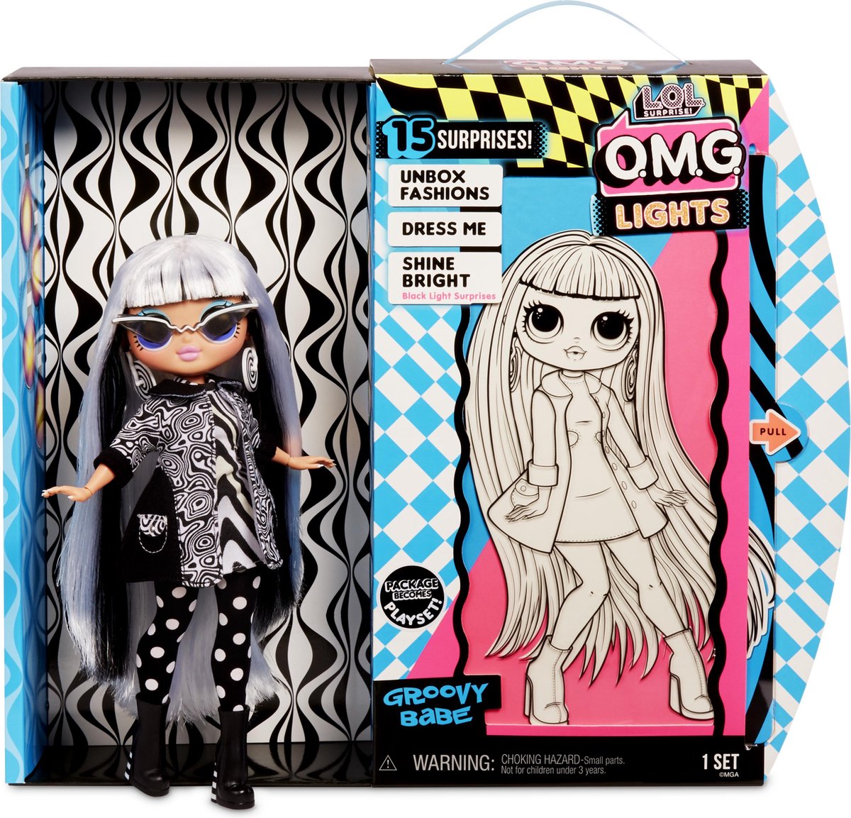 L.O.L. Surprise OMG Doll Neon Series Groovy Babe Modepop bol