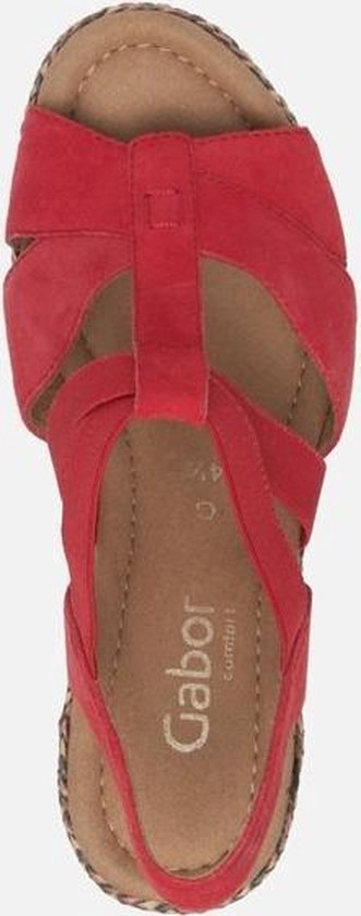 Gabor Comfort sandalen met hak rood - Maat 38 | Bestel nu!