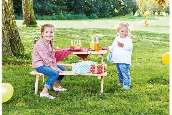 Pinolino kinderpicknicktafel Nicki4 hout 90x79x50cm