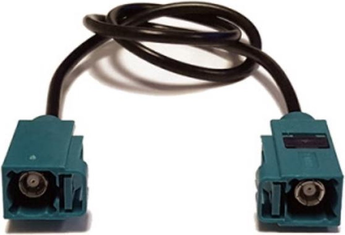 Fakra Z (v) - Fakra Z (v) antenne kabel - RG174 - 50 Ohm / zwart - 0,15 meter