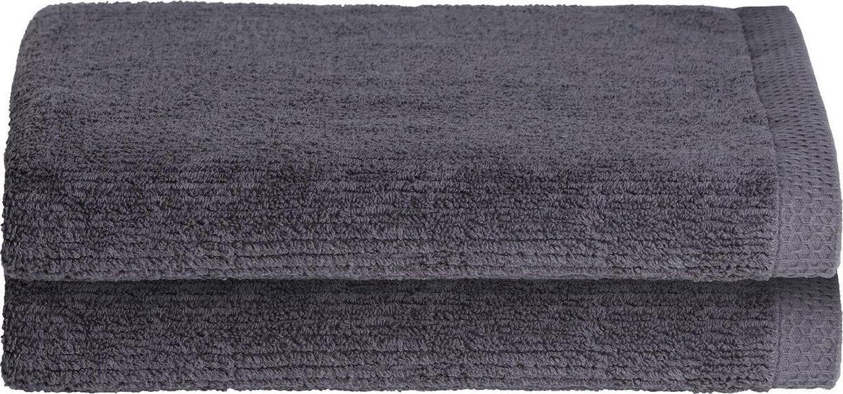 Seahorse Ridge badmat 50 x 90 cm granite (per 2 stuks)