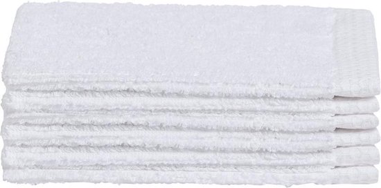 Seahorse Ridge washand 16 x 21 cm white (per 6 stuks) - Seahorse