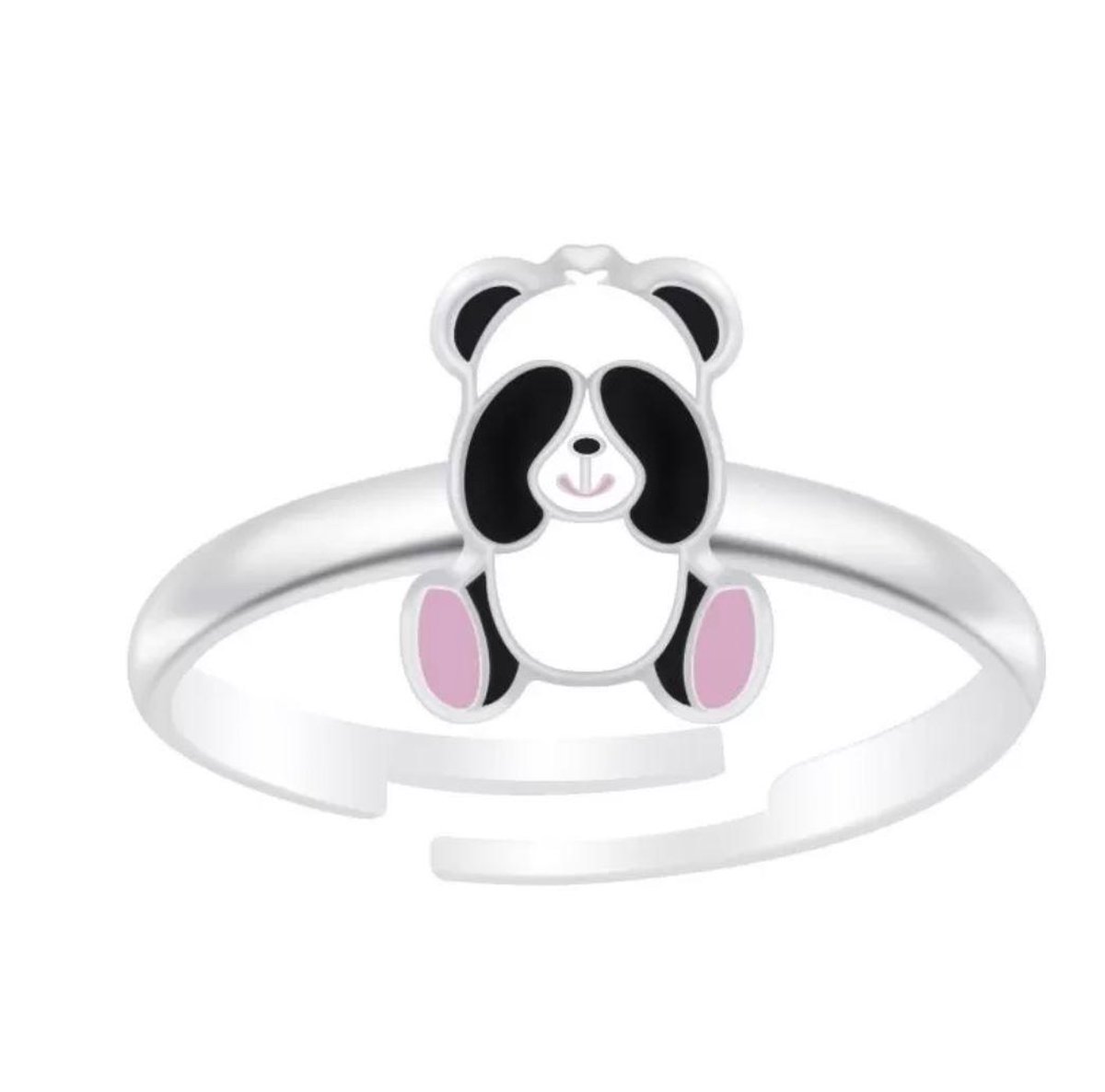 La Rosa Princesa Cute Panda Ring Zilver