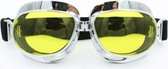 Chrome vliegeniersbril geel glas