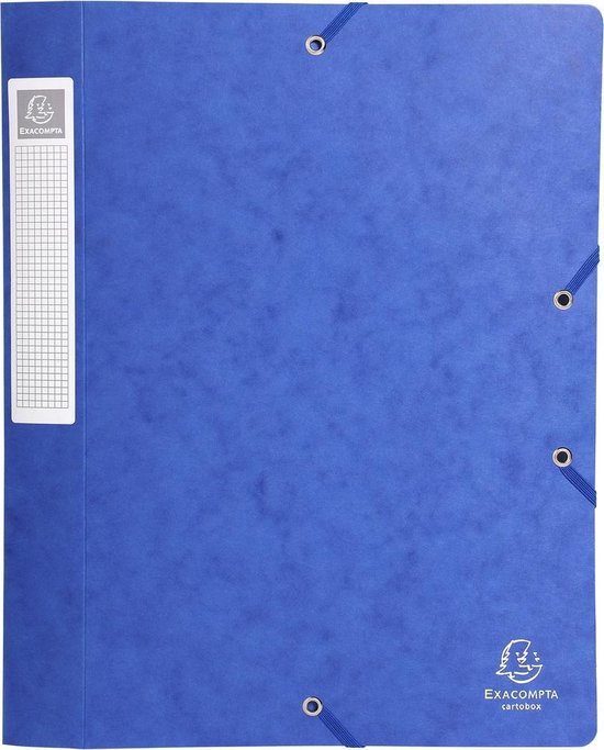 Chemise - Exacompta - Cartobox - 3 rabats - Élastique - 6 cm de dos