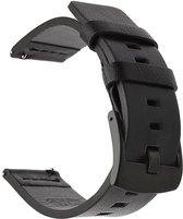 Horlogeband van Leer voor Fossil Q Tailor / Venture Gen 3 / Venture Gen 4 / Venture HR | 18 mm | Horloge Band - Horlogebandjes | Zwart