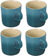 Le Creuset Mok 200ML Deep Teal set van 4 stuks