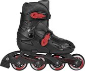 Playlife Riddler Inlineskates - Maat 31-34 - Unisex - zwart/grijs/rood verstelbaar