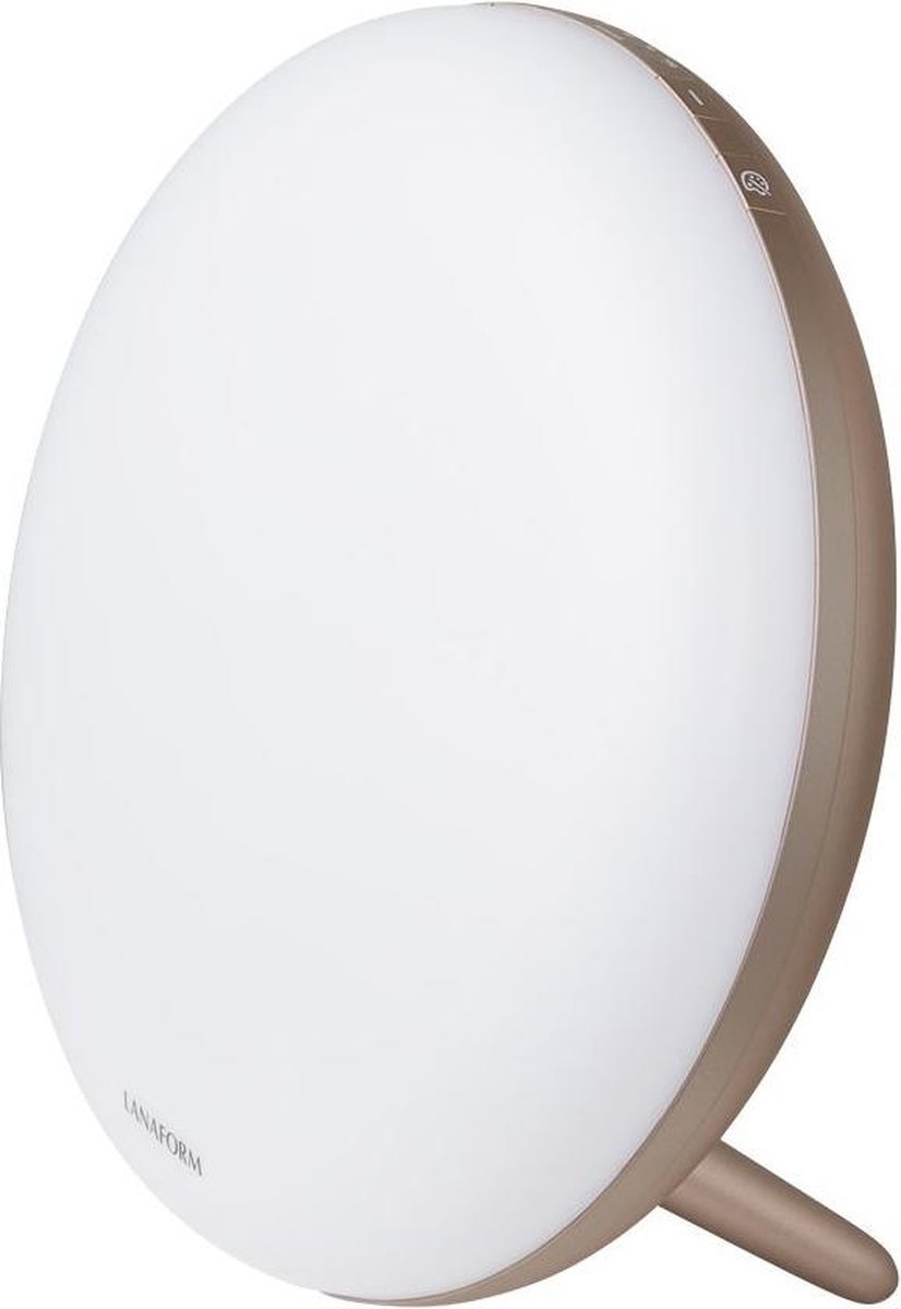 Lanaform - Lumino LED Gold - Lichttherapie Lamp - Daglichtlamp 10000 Lux - LED - UV Vrij - Sfeerverlichting - Tegen Winterdepressie
