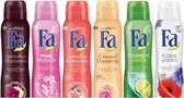 Fa Deodorant - voordeelverpakking - 6 stuks - Glamorous Moments - Pink Passion - Paradise Moments - Oriental Moments - Caribbean Lemon - Floral Protect