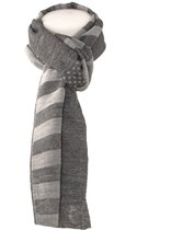 Sjaal strepen/stippen in grijs