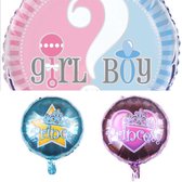 GenderReveal 18 inch Ballonnen set 3 stuks