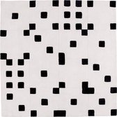 Lilipinso Vierkant Vloerkleed Matrix | 150 x 150 cm (dikte: 1,5 cm) | Kinderkamer | Babykamer | Baby | Kinderen | Zwart-wit |