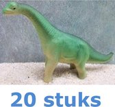 10x Mini Brachiosaurus - 4cm dino - taarttoppers/speelfiguurtjes - Kunststof