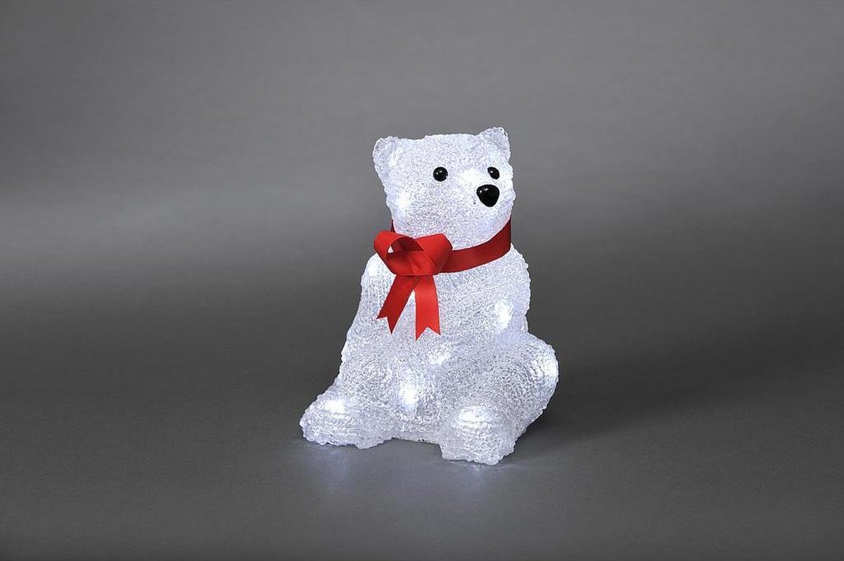 Konstsmide Ijsbeer - 3D kerstfiguur - Transparant - 18cm hoog - IP20