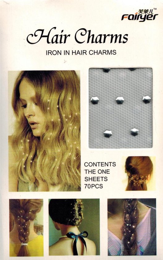Hair Charms - Haar juwelen - 6 hoek Zilver