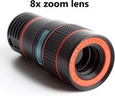 Zoomlens Telefoon - Clip-on Telescooplens voor Smartphone / mobiele telefoon camera - iPhone/Samsung/Xiaomi/HTC/Sony - 8x zoom