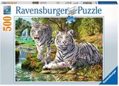 Ravensburger puzzel Witte Roofkatten - Legpuzzel - 500 stukjes