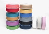 Katoen tassenband diverse kleuren breedte 40mm, 15x7meter (totaal 105meter)