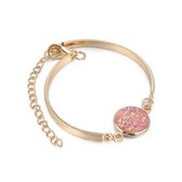 armband dames | armband met steen roze | goudkleurig | bangle | cadeau voor vrouw | kerstcadeau voor vrouwen | kerstcadeau