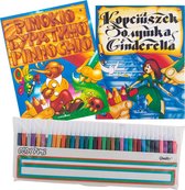 Kleurboeken Pinokkio en Cinderelia + 36 Viltstiften