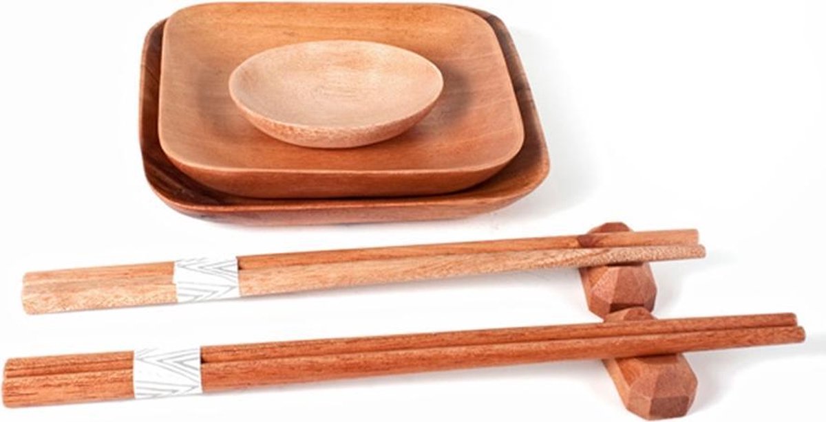 Jap Mah Dun Vierkant Bakje Cadeau Set - 7 Eenheden
