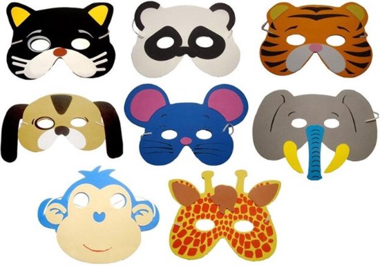 Grappige Dier Maskers voor Kinderen - Feest Maskers Kinderen -  Verkleedpartij - Safari... | bol.com