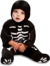 VIVING COSTUMES / JUINSA - Klein zwart skelet kostuum voor baby's - 7 - 12 maanden
