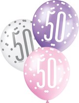UNIQUE - Ballonnen in het roze cijfer 50 - Decoratie > Ballonnen