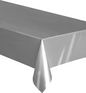 UNIQUE - Plastic zilverkleurig tafelkleed - Decoratie > Tafelkleden, placemats en tafellopers