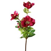 Viv! Home Luxuries Kerstroos Helleborus - zijden bloem - rood - topkwaliteit
