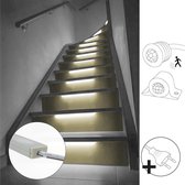 LED Trapverlichting set 13 ledstrips in profiel - 50 cm breed - Warm Wit