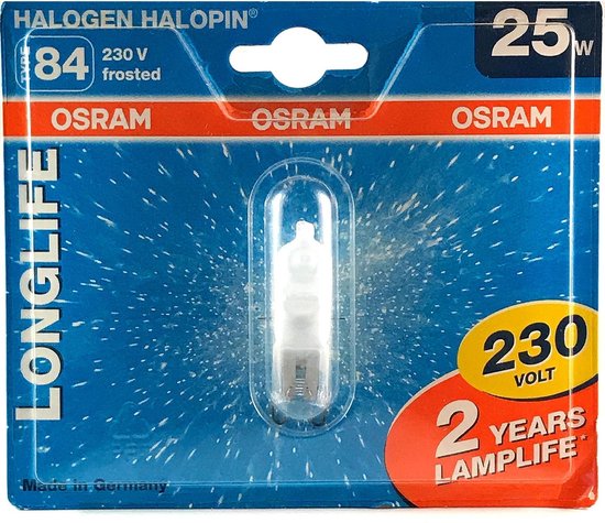 neerhalen oortelefoon Uitschakelen OSRAM HALOPIN 25W G9 MAT 230V | bol.com