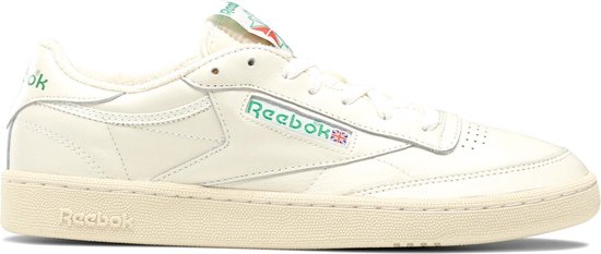 Reebok Club C 85  Sneakers - Maat 38.5 - Unisex - crème/groen