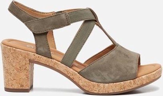 Gabor Comfort sandalen met hak groen - Maat 36 | bol.com